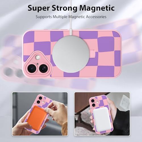KANGHAR Compatible with iPhone 16 Case Checkered -Pink by KANGHAR - Used condition - Image 7