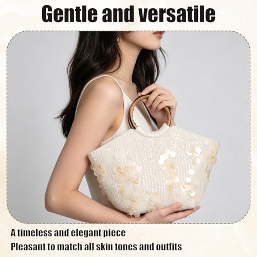 Bolso Tote Resort con Lentejuelas para Mujer miniatura 5
