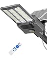 Gefolly SL-9800W Solar Street Light Outdoor 650000LM Wide Angle Commercial Parking Lot Lights Dusk to Dawn 6500K Flood Security Light IP67 Lamp for Basketball Court, Yard, Road