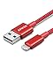 Anker 3.3ft Premium Nylon Lightning Cable, Apple MFi Certified for iPhone Chargers, iPhone Xs/XS Max/XR / X / 8/8 Plus / 7/7 Plus / 6/6 Plus / 5s, iPad Pro Air 2, and More(Red)