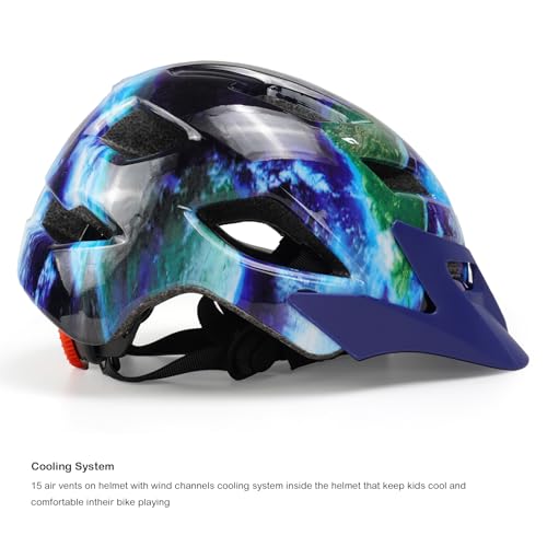 Image of Kids Helmet, Exclusky Kids Bike Helmet Adjustable Safety Lightweight Children Bicycle Helmet for Kids Skating Cycling Scooter Boys and Girls Bicycle Helmets Ages 5-8-14