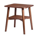 VaLaVieサイドテーブル ソファ リビングテーブル テーブル ナイトテーブル 北欧 天然木 木製 棚付 (ウォールナット)