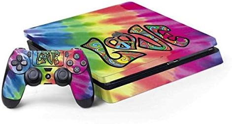 Skinit Decal Gaming Skin Compatible with PS4 Slim Bundle - Yellow Tie Die Design