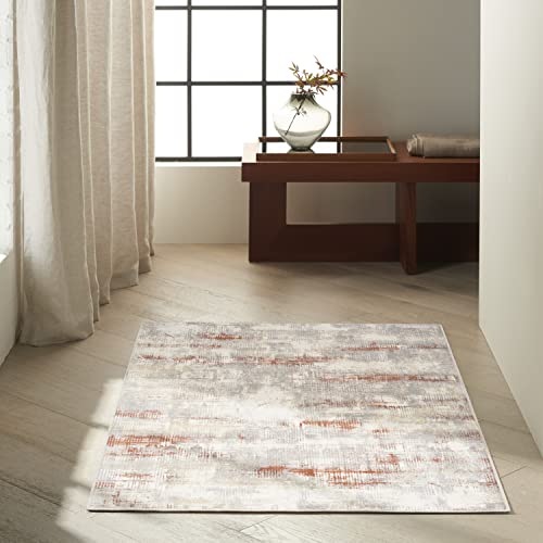 Nourison mon26 2.3-Inch por cm Mónaco Alfombra, Marfil/óxido