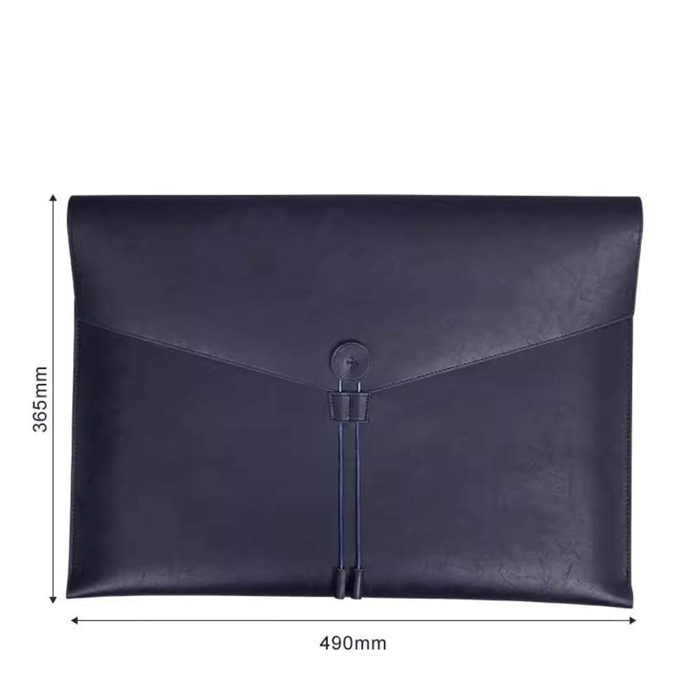 Etui na dokumenty ze skóry PU, Koperta PU na dokumenty, wielokolorowa, 365x490 mm(Blue)
