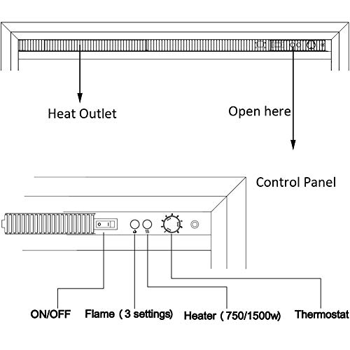 Electric Fireplace Insert with Heater