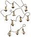 Price comparison product image Rastogi Handicrafts Brass Decorative String of 11 Metal Vintage Indian Style Fair trade Wall Hanging Bells (1)