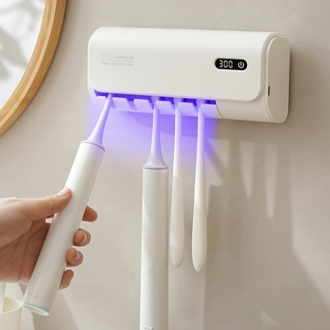 Nettoyeur de brosse à dents automatique à minuterie et support
