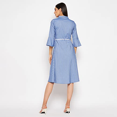 Image of CAMEY Women Striped Cotton Dress