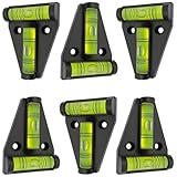 JYK 6PCS T-Type RV Bubble Levels, Cross Check Bubble Two Ways Multipurpose Spirit T-Type Level for RVs, Camper, Furniture, Trailers