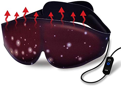 Preisvergleich Produktbild Beheizte Augenmaske - Schlafmaske einstellbarer Temperatur Graphene USB Schlafkopfhörer Elektrische Augenmaske mit ferninfrarot Physiotherapie für geschwollene Augen, Augenbehandlung dunklen Augen