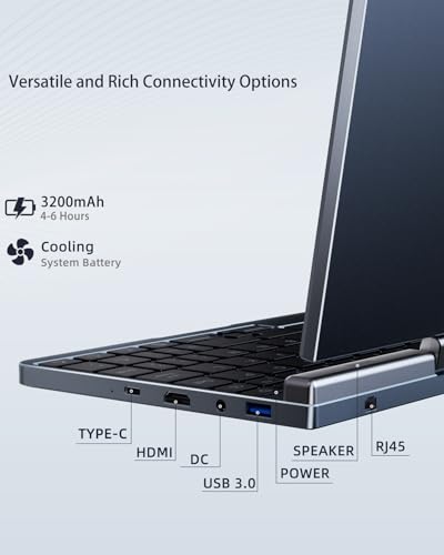 KOOFORWAY Computador portátil pequeno com tela sensível ao toque de 8 polegadas, mini computador Win