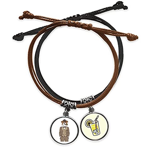 Corde main chaîne bracelet pour passionnés de chiens et aquarelle