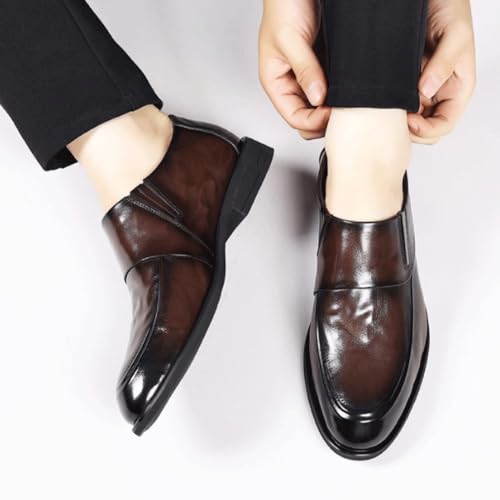 Oxford Dress Shoes for Mens Calfskin Leather Comfort Orthopedic Slip-on Plain Toe Business Non Slip Low Top Anti-Slip Shoe3