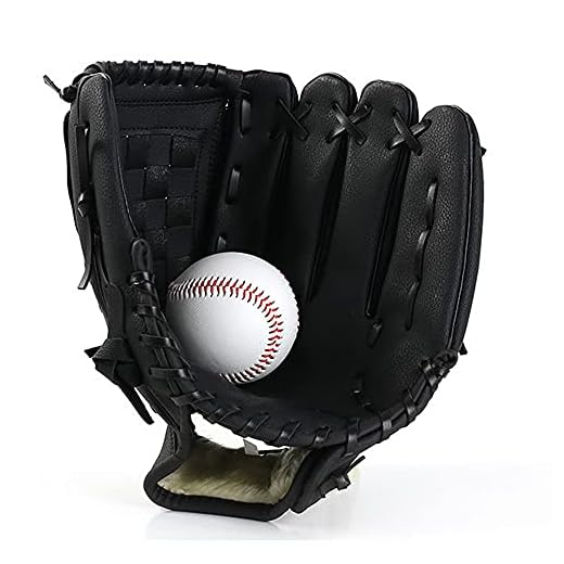 Youth Baseball Glove (9.5-12.5 Inch) | Left Handed First Base Kids Baseball Glove Catcher Softball Mitts | Easy Close T-Ball Tee Ball Glove | Right Hand Throw | Soft PU Leather | for Boys Girls