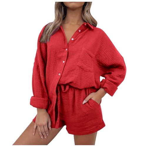 Ensemble chemise et short oversize tenues deux pièces femmes été