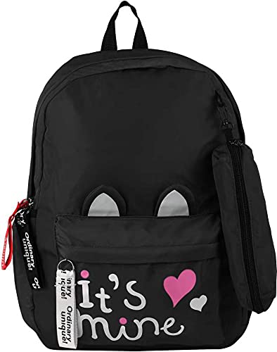 JAISOM Womens/Girls Preppy Style Fashion Waterproof Women Girls Backpack Korean Design Drawstring Chain travel College Office Bag Laptop Backpack (Its Mine-BK) (B0BNXNNZJV) Amazon Price History, Amazon Price Tracker