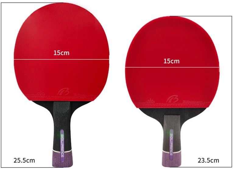 Ping Pong Paddle, Professional Table Tennis Racket with 7-Layer Pure Wood Plate, Table Tennis Paddle for Beginners(Color:Long Handle)