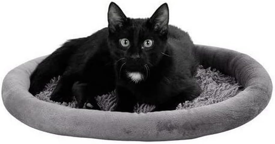 Kerbl Cat Cushion with Mop Fabric 40 x 40 x 4 cm, Grey/Green