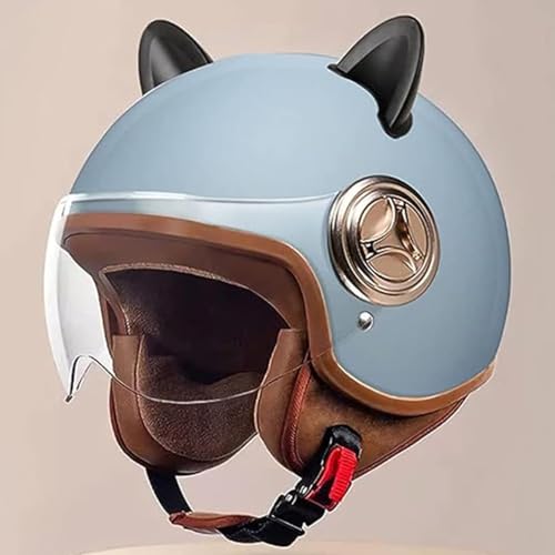 Casco De Moto Abierto para Niños, Homologado por ECE, Casco De Moto Infantil, Casco De Scooter para Niños Y Niñas con Visera Antirayaduras. 2