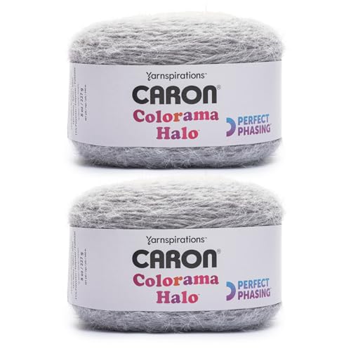 Image of Caron Colorama Halo Cake TIN and TAN Yarn - 2 Pack of 8oz /226.79g - 71% Acrylic,18% Nylon,11% Polyester - #5 Bulky - 60 Yards for Knitting, Crocheting & Crafts