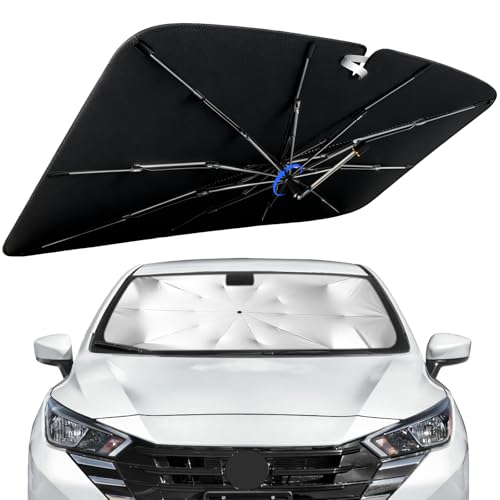 Windshield Sun Shade for Nissan Versa 2020-2026 with 360° Rotating Shaft