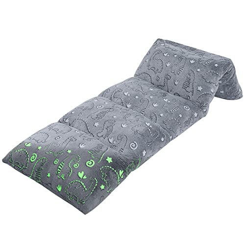 Memorecool Dinosaur Pillow Bed Floor Lounger For Kids, Only Cover, Glow In The Dark Kid Floor Pillow Lounger For Boys Toddlers Children, Cozy Soft Fold Out Lounger Seat Cover, Large Queen 26X88 Inch #TOP10