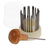 PERSELOSO Juego de Herramientas para Grabado y Tallado de Joyas, 23 Piezas Aguja Fina para Microincrustación, Accesorio Profesional para Hacer Cuentas de Bisutería Artesanal