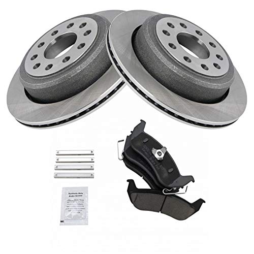 Image of TRQ Rear Ceramic Brake Pad and Rotor Set | For 2003-2004 Lincoln Town Car