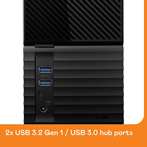 Image of WD 44TB My Book Duo Desktop RAID External Hard Drive HDD, USB 3.1, With Password Protection and Auto Backup Software - WDBFBE0440JBK-NESN