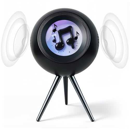 Ferrofluid Speaker Ferrofluid Audio Visualizer Bluetooth Speaker Featuring Enhanced Bass&Crisp Highs Dual Stereo Channel TWS Pair Vibrant Ambient Colorlight Ferrofluid Desktop Toy for Computer Phone