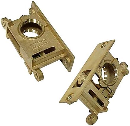 LL05: Solid Brass Entrance Lock, 1 7/8" Height, W/Long Throw. Round Bolt