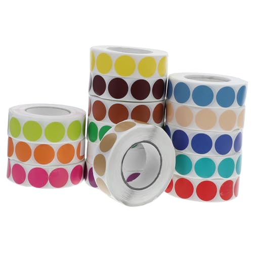 Étiquettes rondes multicolores en vinyle pour trier et ranger facilement