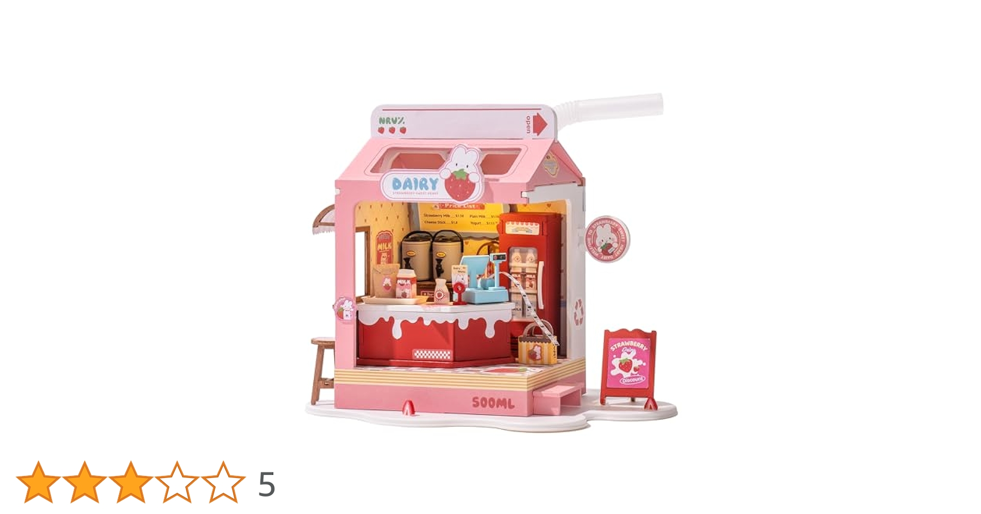 きき様＊kyo＊ハンドメイド＊いちごカフェ＊ドールハウス＊ミニチュア＊チェスト他 街角のケーキ屋」ミニチュア ドールハウス ☆完成品☆ | iichi
