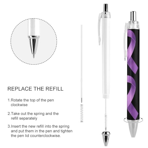 Stylos à bille violets pour fournitures de bureau et prise de note douce