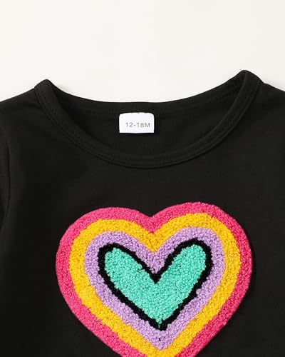 Image of Baby Toddler Girl Clothes Outfits Kids Sweatshirt Jeans Set Denim Pants Little Girls Clothes Toddler Outfit for Girls