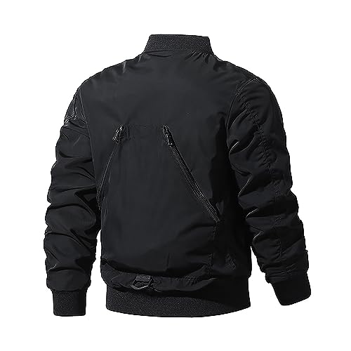 Dark Jacket for Men - Bomber Jacket Men, Multi-pocket Cargo, Techwear Tactical Jacket, Vintage Baseball Jacket2
