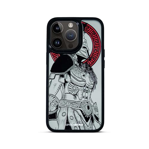SIMPLYMDRN Tough for iPhone 13 Pro Max Case - Warrior Design - Cool Case for Men - Fighter Assassin Case - Tough and Flexible (Gladiator Black)