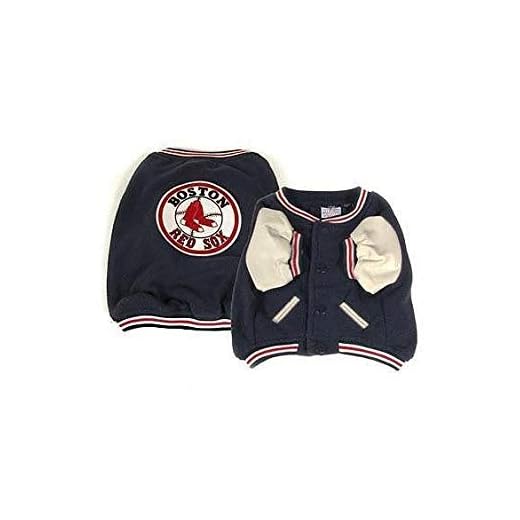 Sporty K9 Boston Red Sox Varsity Dog Jacket, Large
