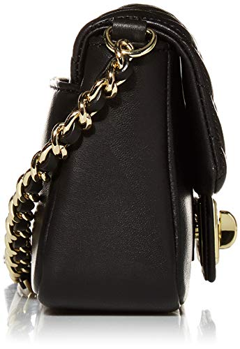 Karl Lagerfeld Paris Womens Agyness Quilted Flap Crossbody, Blk/Gold, One Size Us #TOP2