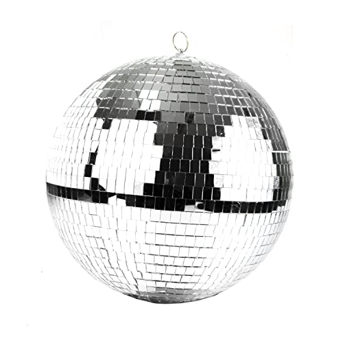 Image of 12 Inch Silver Disco Ball Mirror Ball with Hanging Ring, Foam Core | Lightweight foam core mirror ball with hanging ring for parties, weddings, dance floors, photo booths and event centerpieces