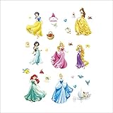 ● Dimensión: Pegatinas decorativas pared princesas es 1 hoja con formato de 30 cm x 90 cm