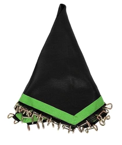 BCAN 48-Inch Replacement Trampoline Mat, Black Iron and PP Material, Hexagonal Mini Jumping Surface with Bungee, Anti-wear Design