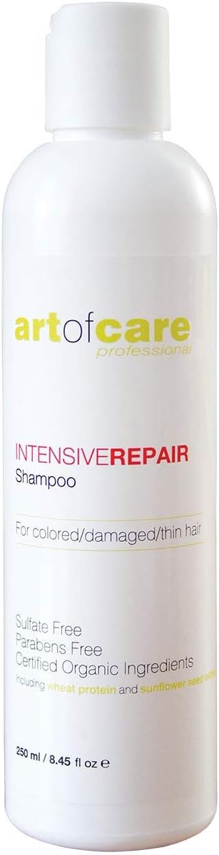ONC NATURALCOLORSartofcare INTENSIVEREPAIR Sulfate-Free Shampoo 8.45 fl. oz. For Colored/Damaged Hair, Ideal for Thin/Medium Hair, Safe for Color Treated Hair, Paraben-Free, Black, 250 ml,INSH8