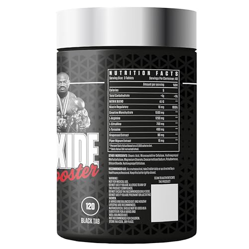 Image of DEXTER JACKSON Black Series Nitrix Oxide Booster | Burns Excess Stored Fats, Boosts Body Metaolism | 60 Tablets, 30 Servings