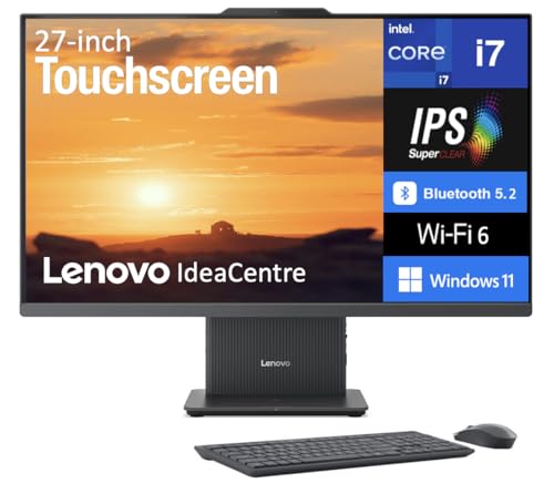 Image of Lenovo IdeaCentre HIGH Performance All-in-One 27 inch Touchscreen IPS FHD Display (Intel i7-13620H, 32GB DDR5, 1TB SSD, Intel UHD, WiFi 6, Webcam, Bluetooth 5.2, Win 11 Home) w /USB-C Dock