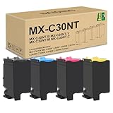 SAIDING Comptible Toner Cartridge Replacement for MX-C30NT-B MX-C30NT-C MX-C30NT-M MX-C30NT-Y for Sharp MX-C30NT MX-C301W MX-C250F C300P C300W C301W C303W C304W C305W C306W Printer (4 Pack)