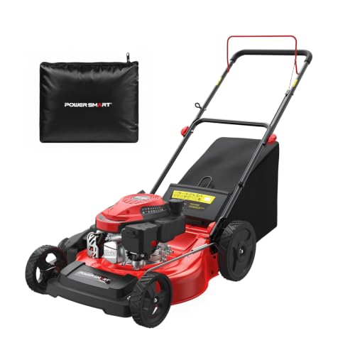 Image of PowerSmart 21-Inch 144cc 3-in-1 Push Lawn Mower Gas Powered with Cover