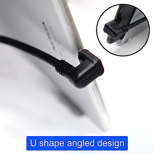 CY Cable 360 Degree Opposite U Shape Back Angled USB-C USB 3.1 Type C Male to Female Extension Data Cable 30cm - Image 4