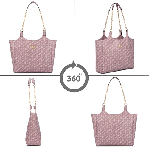 Image of Lavie Women's Mono LL Ariana Tote Bag for Women | Tote Handbag for Work | Ladies purse | Stylish Shoulder Bag | Gift for Women